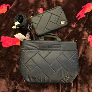 BNWT LUG Tenor Bag + Matchjng Pouch (indigo)